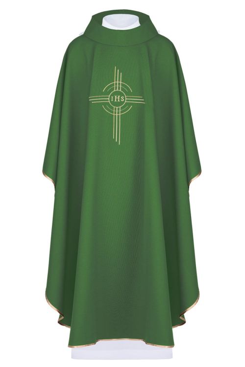 Ornaty lekkie - zaopatrzenie parafii i duchowieństwa - sklep e-religijne.pl - Ornat zielony SCAPHA 