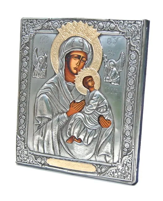 Ikona Matka Boża Nieustającej Pomocy w posrebrzanej koszulce e-religijne.pl