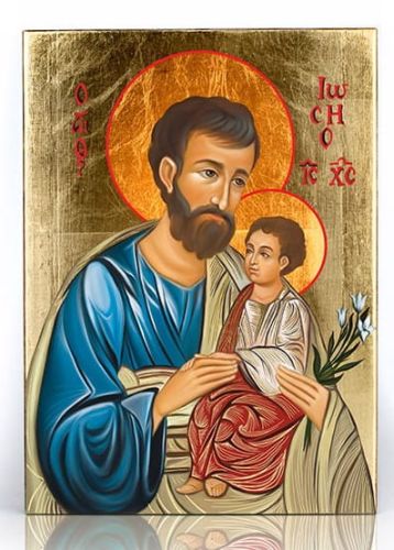 Ikona św. Józef z Dzieciątkiem - 11,5 x 16 Największy sklep z ikonami w Polsce - e-religijne.pl