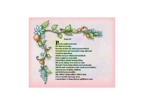 PODKŁADKA pod mysz do komputera - Psalm 23  e-religijne.pl