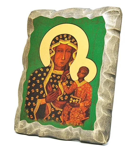 Matka Boża Częstochowska - ikona naklejana VV 15 x 19 e-religijne.pl