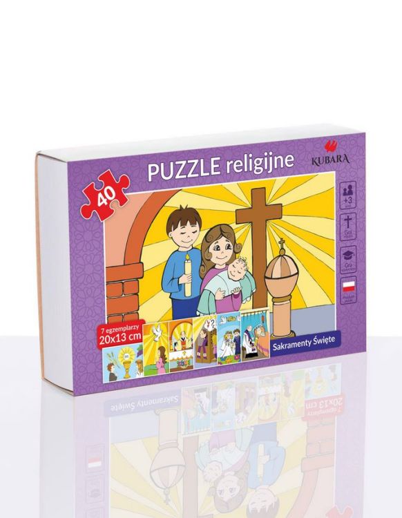 Artykuły religijne dla dzieci: Puzzle 7 Sakramentów Świętych - zestaw 7 wzorów