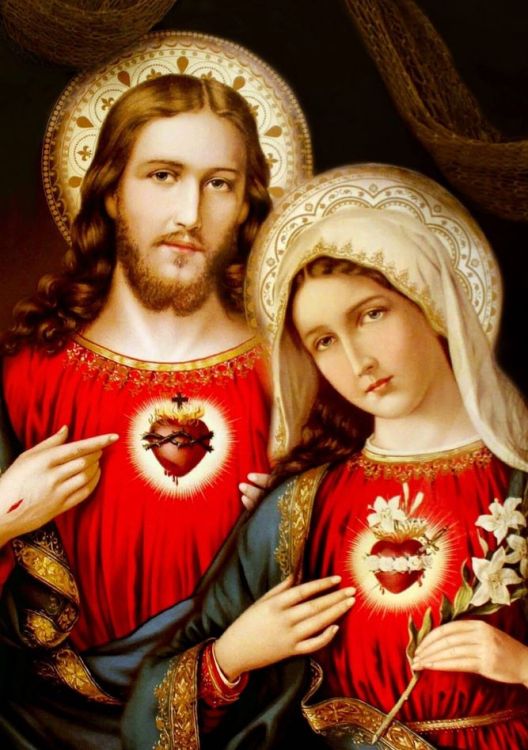 Serce Jezusa i Maryi - diamentowa mozaika do układania sklep religijny