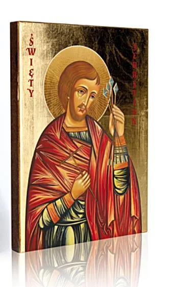 Ikona świętego Sebastiana 10,5 x 14 sklep z dewocjonaliami