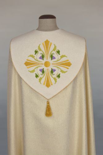 Sklep liturgiczny - Kapa biała bogato haftowana 2-354-66