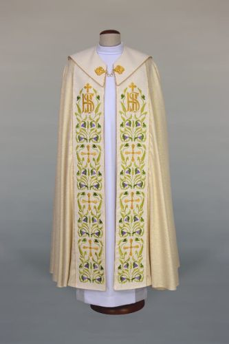 Sklep liturgiczny - Kapa biała bogato haftowana 2-354-66