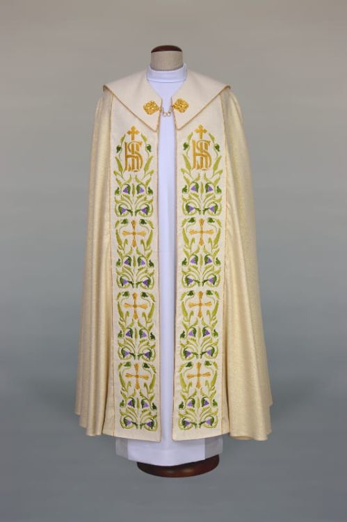 Sklep liturgiczny - Kapa biała bogato haftowana 2-354-66