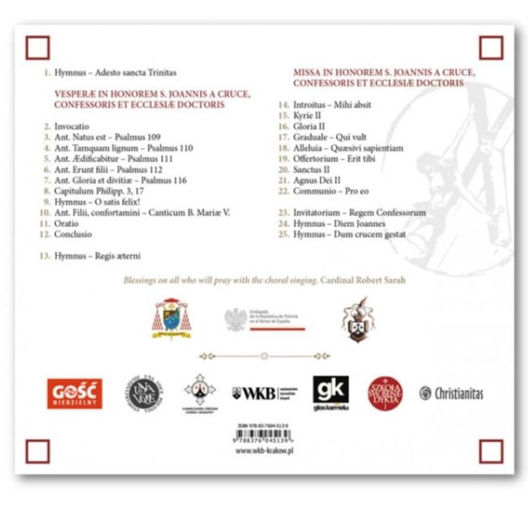 DIEM JOANNES ADVEHIT Chorały gregoriańskie ku czci św. Jana od Krzyża - (audio CD) sklep chrześcijański
