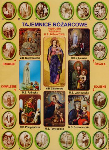 Sklep chrześcijański - pomoce duszpasterskie: Naklejanki różańcowe - sprawdziany na nabożeństwa październikowe 2019