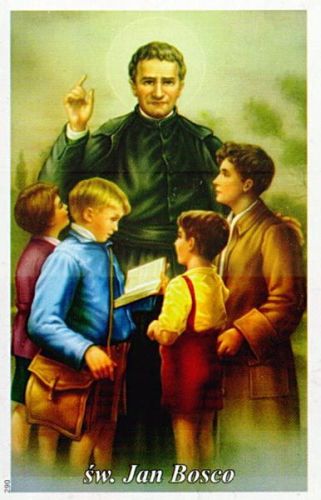 SKLEP - Obrazek św. Jan Bosko patron młodzieży - paczka 100 sztuk - obrazki do rozdawania - e-religijne.pl