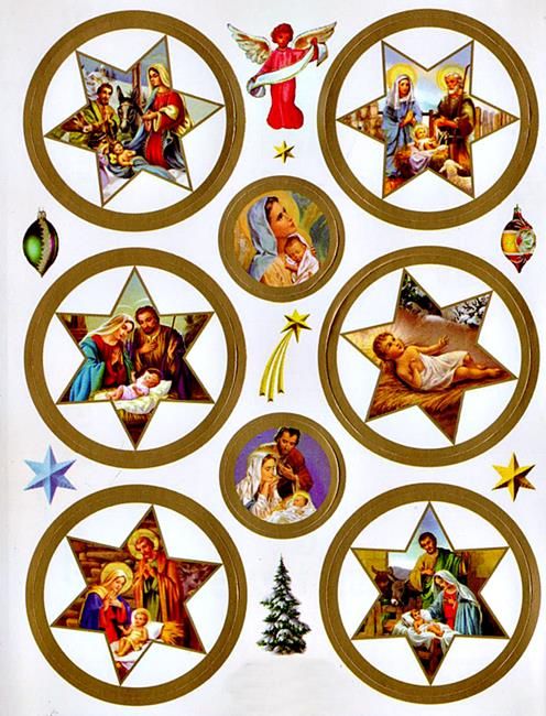 sklep z naklejkami religijnymi | Naklejki świąteczne religijne Boże Narodzenie - BN9 | księgarnia religijna