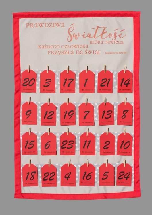 Sklep chrześcijański | Kalendarz adwentowy z materiału TR01