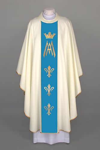 Alba Plus | Białe ornaty maryjne | tani ornat na dar od dzieci komunijnych