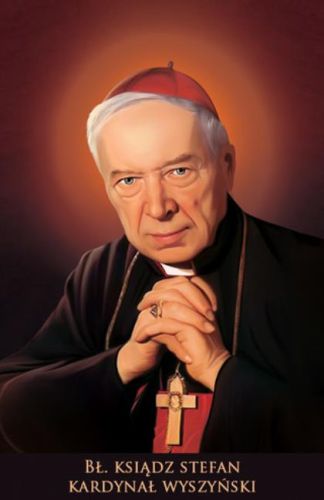 Sklep z dewocjonaliami | Obrazki z bł. kardynałem Stefanem Wyszyńskim i modlitwą (op. 100 szt.)