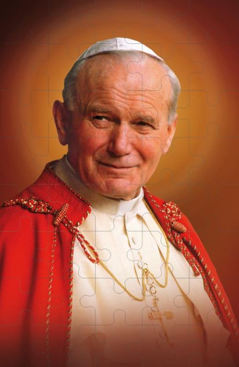 Sklep chrześcijański | Religijne puzzle dla dzieci - Święty Jan Paweł II (2)13 x 20 (1)