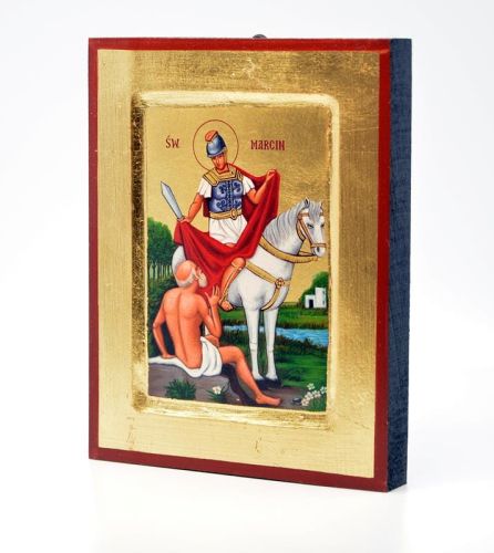 Ikona grecka święty MARCIN 14 x 18
