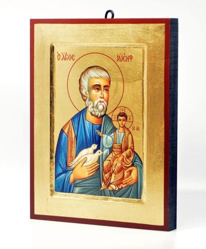 Chrześcijańskie ikony z certyfikatem | Święty JÓZEF ikona bizantyjska z certyfikatem 24 x 30