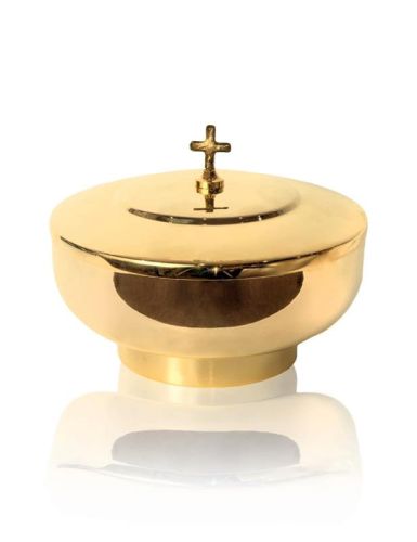Puszka pozłacana do Komunii Świętej z pokrywką CBM-1015 wyposażenie kościoła artykuły religijne i liturgiczne sklep