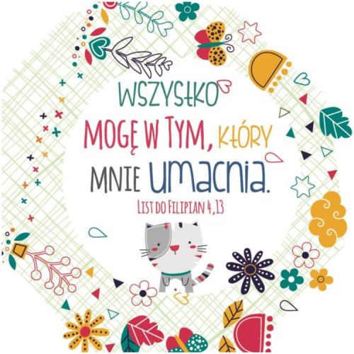 Sklep chrześcijański - największy wybór | Podstawka korkowa "Wszystko mogę w TYM ..."