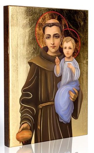 Ikona św. Antoni Padewski - 11,5 x 16 sklep dewocjonalia największy wybór ikon z certyfikatem