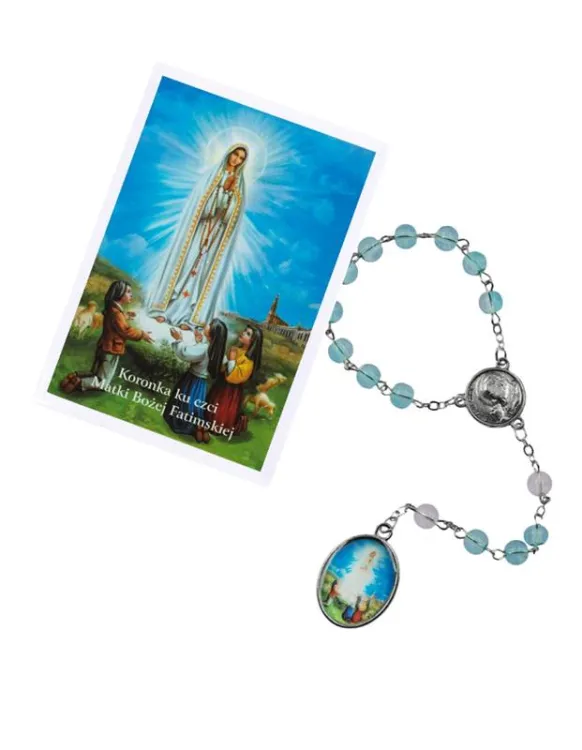 Dewocjonalia sklep | Koronka ku czci Matki Bożej Fatimskiej - różaniec + instrukcja