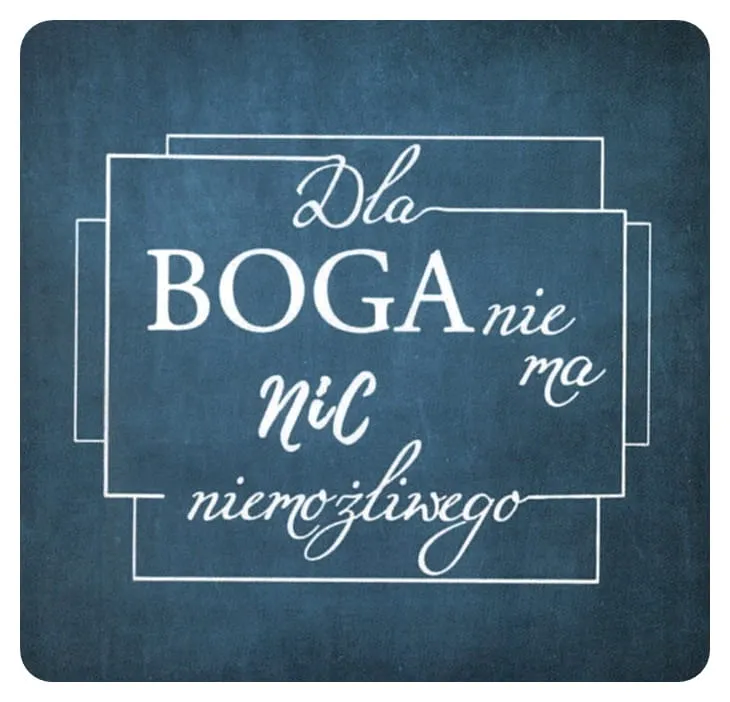 Podstawka korkowa "Dla Boga nie ma nic niemożliwego" sklep religijny