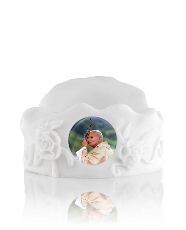 Świecznik na małe świeczki tealight św. Jan Paweł II sklep chrześcijański