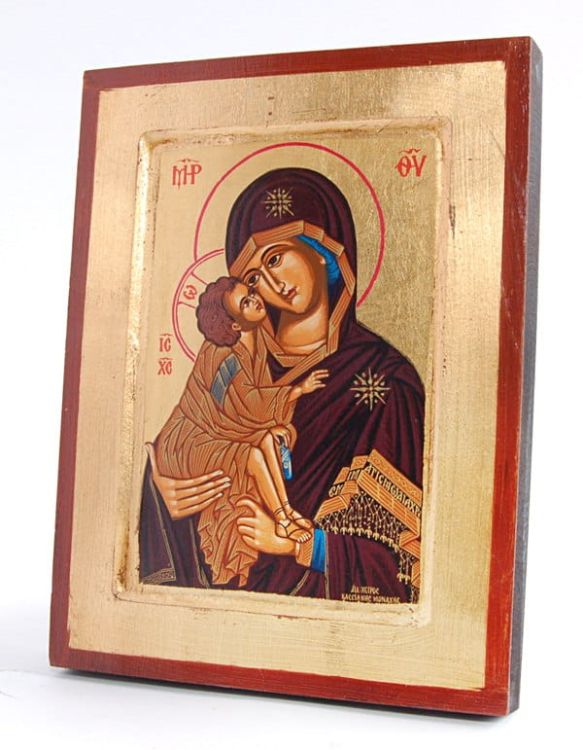 Ikona bizantyjska Matka Boża Eleusa 18 cm x 24 cm 3