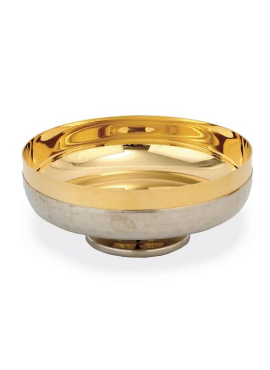 Sklep liturgiczny - pateny do kielicha - Głęboka patena liturgiczna do koncelebry srebrzona 225 (16 cm)