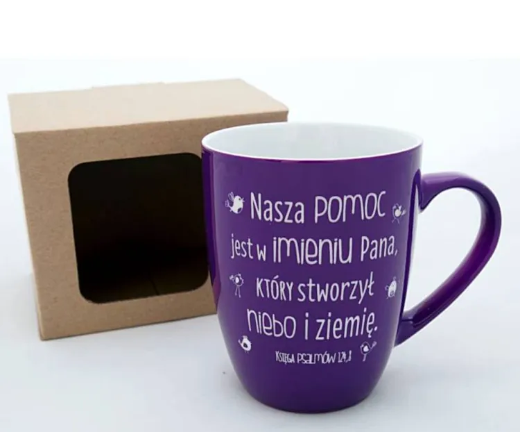 Sklep chrześcijański - Kubek "Nasza pomoc w imieniu Pana"