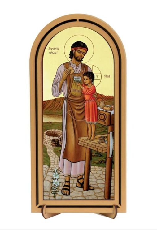 Święty Józef ikona - obraz w ramce ze stojakiem księgarnia religijna sklep