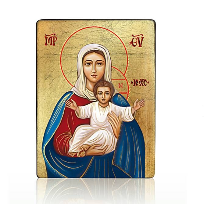 Największy wybór ikon religijnych - Ikona Matka Boża z Dzieciątkiem Jezus 14 x 19,5
