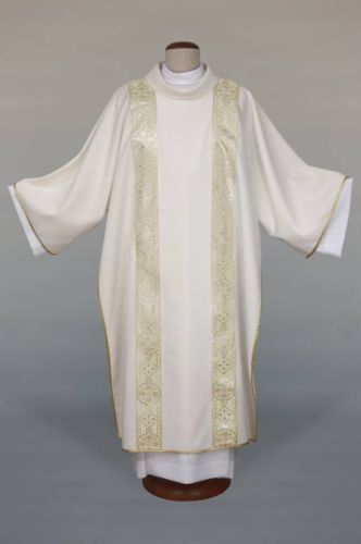 Sklep chrześcijański - Dalmatyka biała dla diakona 1-801-11