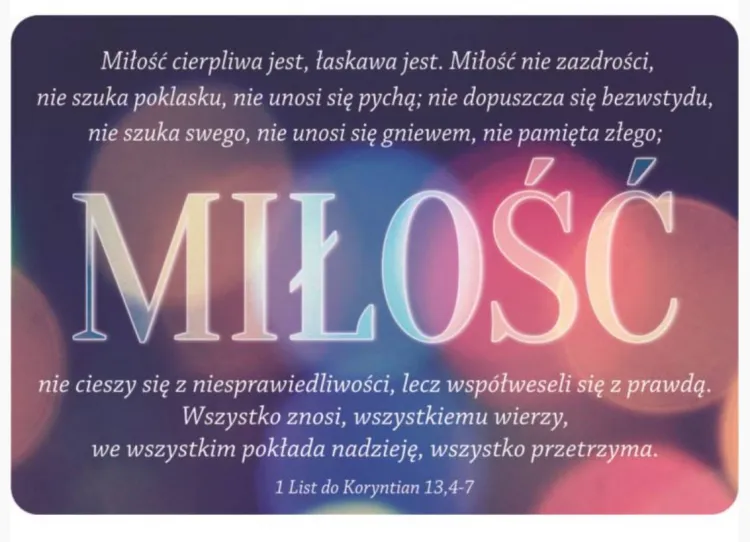 Sklep chrześcijański - Magnes na lodówkę "Hymn o miłości"
