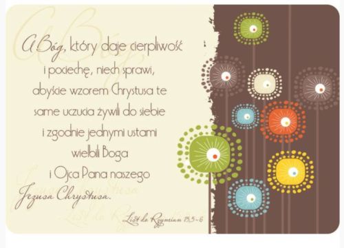 Magnes na lodówkę "A Bóg który daje cierpliwość ..." księgarnia religijna sklep chrześcijański