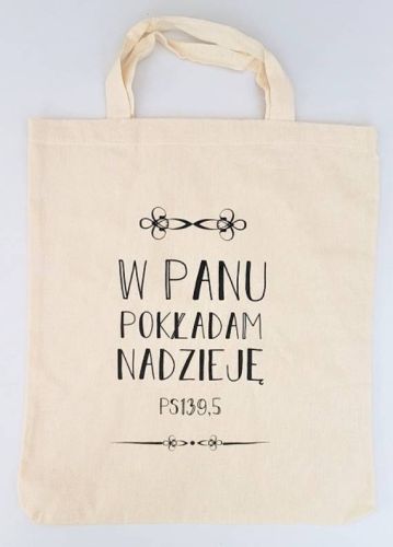 Chrześcijański sklep e-religijne.pl: Torba bawełniana na zakupy "W Panu pokładam nadzieję"