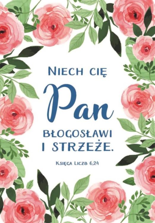 Księgarnia religijna - Karnet "Niech cię Pan błogosławi i STRZEŻE" - kartka składana z kopertą
