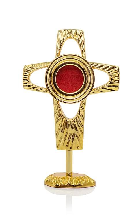 Sklep artykuły liturgiczne - Relikwiarz mosiężny HMCREL003 18 cm