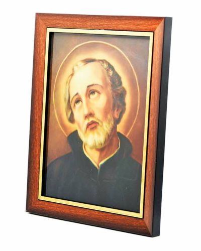 Obrazy dewocjonalia - Święty Andrzej Bobola obraz w drewnianej ramie 24 x 30