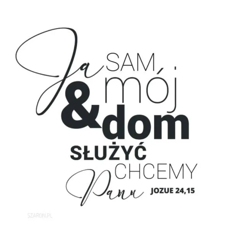 Podstawka korkowa "Ja sam i mój dom służyć Panu" (Joz 24,15) sklep chrześcijański