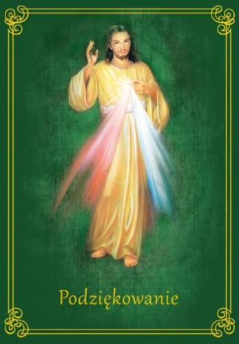 Podziękowanie - okolicznościowy druk składany A5 [10 sztuk] dewocjonalia sklep religijny