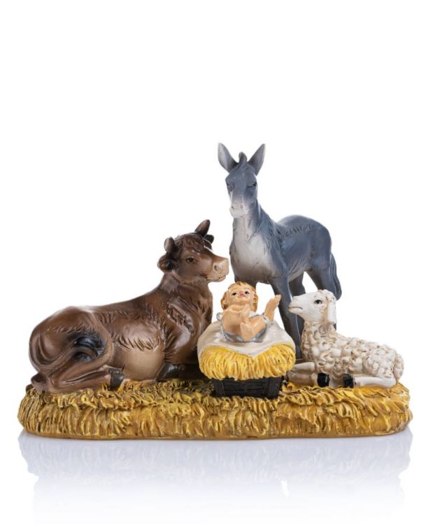 Dzieciątko Jezus na sianku - figurka 10 cm HY72218-1A