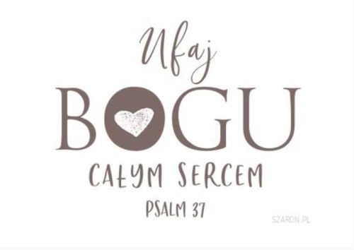 Sklep chrześcijański: Magnes na lodówkę "Ufaj Bogu całym sercem" (Psalm 37)