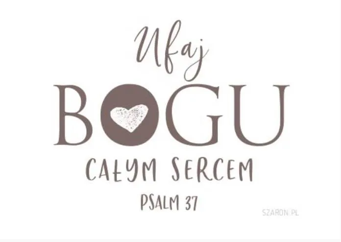 Sklep chrześcijański: Magnes na lodówkę "Ufaj Bogu całym sercem" (Psalm 37)