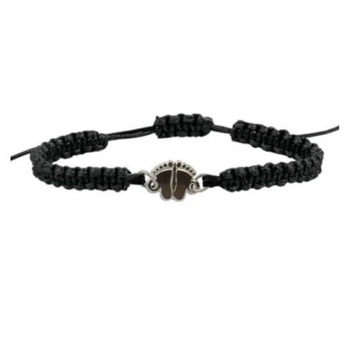 Bransoletka pro-life "Jestem za życiem" - czarna