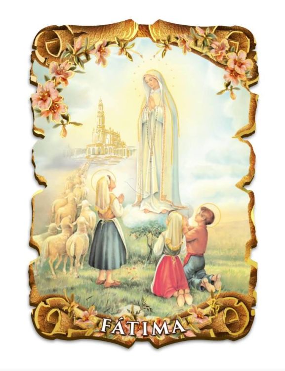 Matka Boża Fatimska - Obraz na deseczce - format A5 sklep dewocjonalia