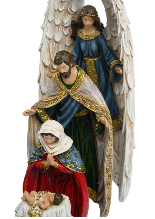 Dekoracje na Boże Narodzenie Święta Rodzina szopka bożonarodzeniowa - 25 cm HRM-9297