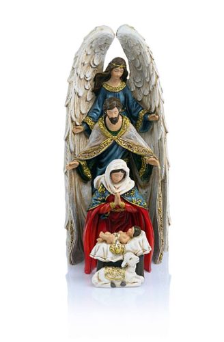 Dekoracje na Boże Narodzenie Święta Rodzina szopka bożonarodzeniowa - 25 cm HRM-9297