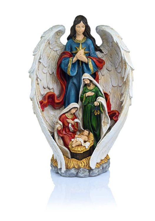Anioł i Święta Rodzina szopka figura 45 cm HR-11108 sklep chrześcijański