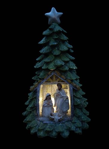 Figurka - choinka - Święta Rodzina - świecąca - 25 cm BV20807 sklep chrześcijański